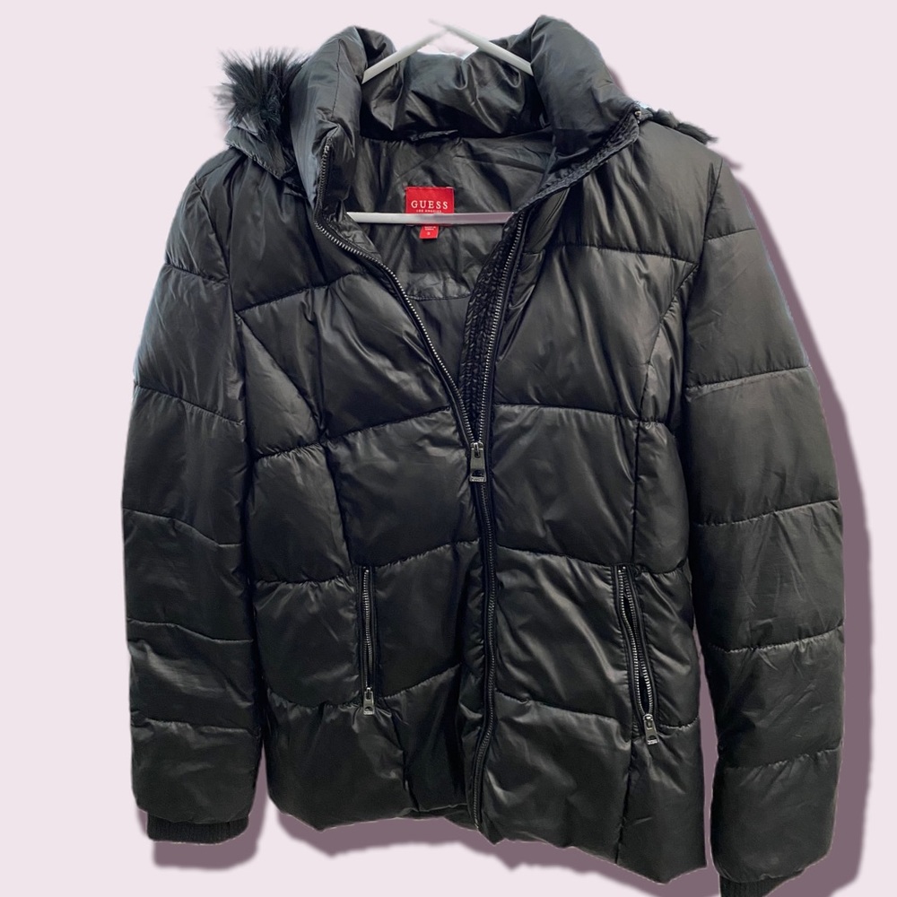 Guess puffer jacket, black, size S